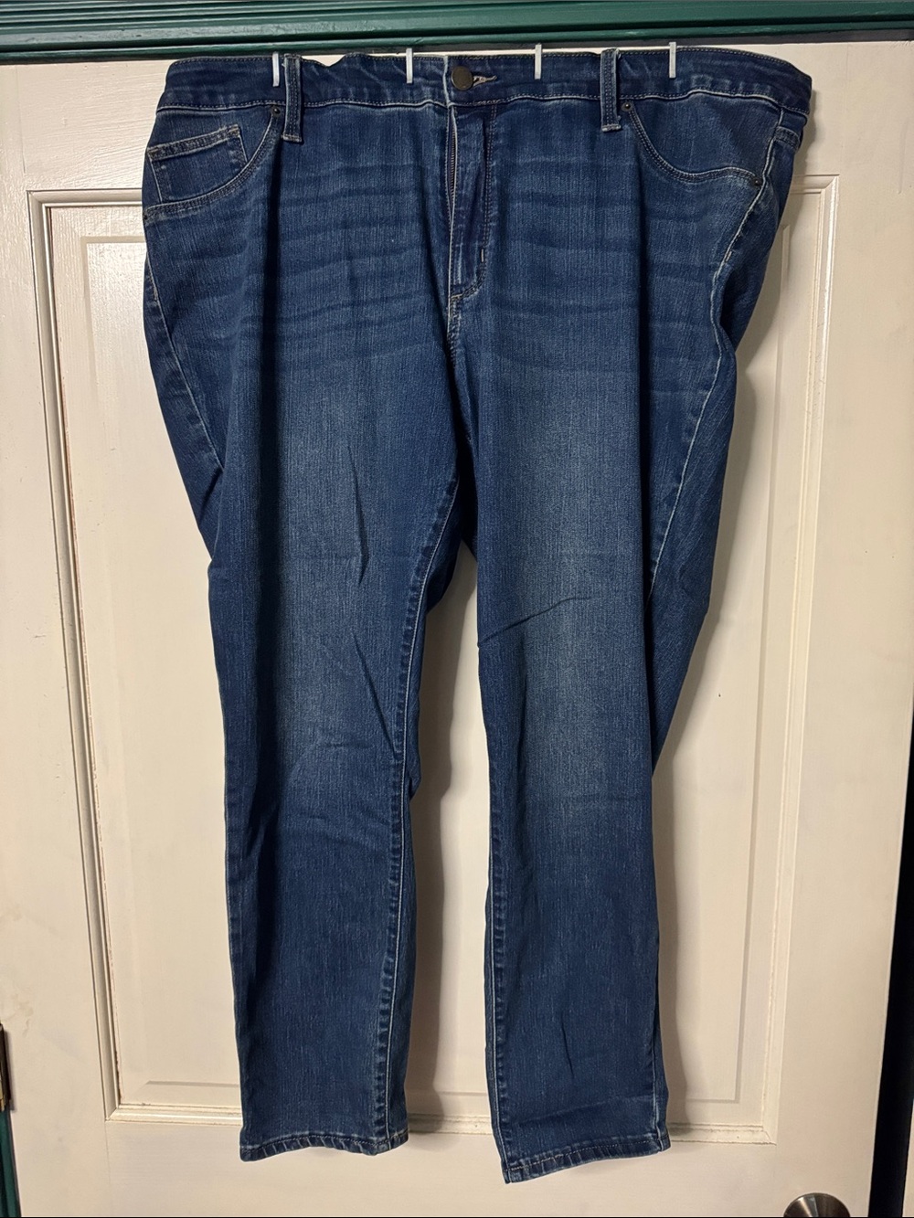 Universal Thread Slim Straight Jeans in Dark Blue